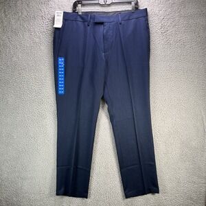 Kenneth Cole Reaction Dress Pants Mens 38x30 Blue Slim Fit Slacks Flat Front NWT